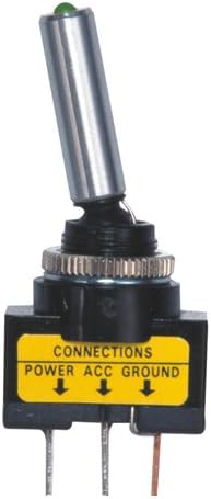 Pilot Automotive PL-SW1G UNIVERSAL Billet Toggle Switch W/ Green LED Light