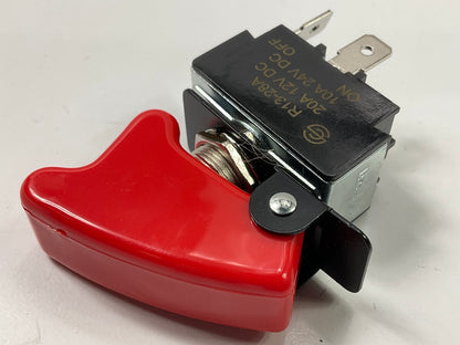 Pilot PL-SW26 12 Volt Toggle Switch With Red Safety Cover, Up To 20 Amps