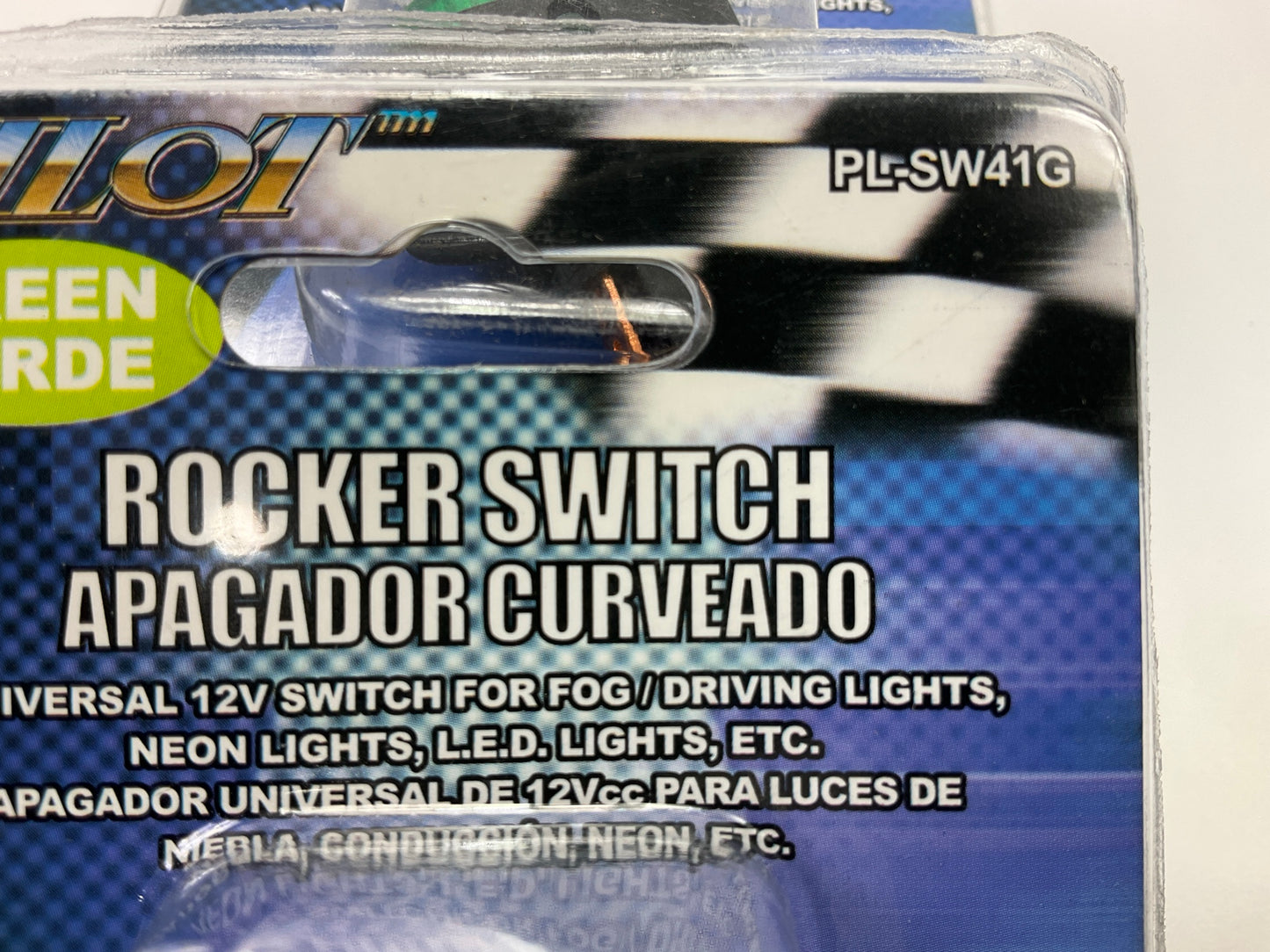 (10) PACK - Pilot PL-SW41G Green LED 12V Universal Rocker ON-OFF Switch