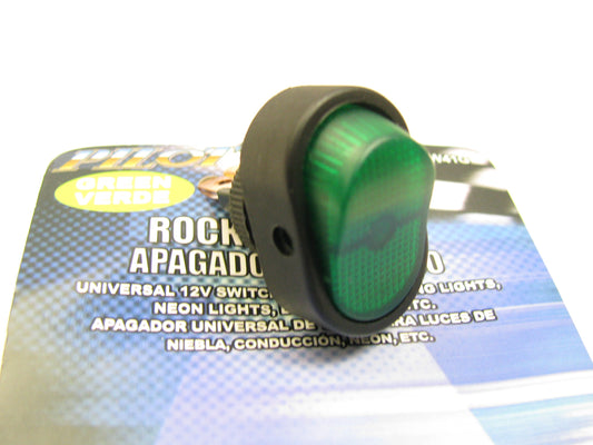 Pilot PL-SW41G Green LED 12V Universal Rocker ON-OFF Switch