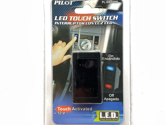 Pilot PL-SW55BR LED Touch Activated Switch, 12V, Blue On, Red Off