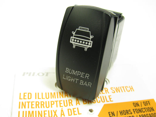 Pilot PL-SW75W WHITE LED Illuminated ON-OFF Rocker Switch - ''BUMPER LIGHT BAR''