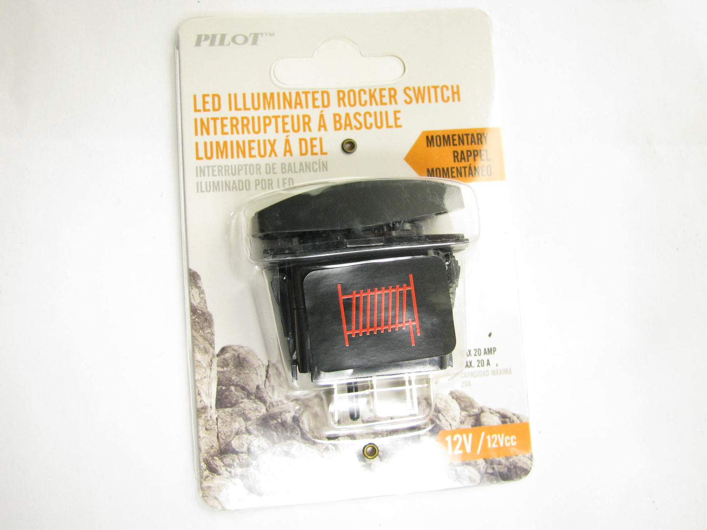 Pilot PLSW83R WINCH IN / WINCH OUT Momentary ON-OFF-ON Switch RED LED Lit 12V