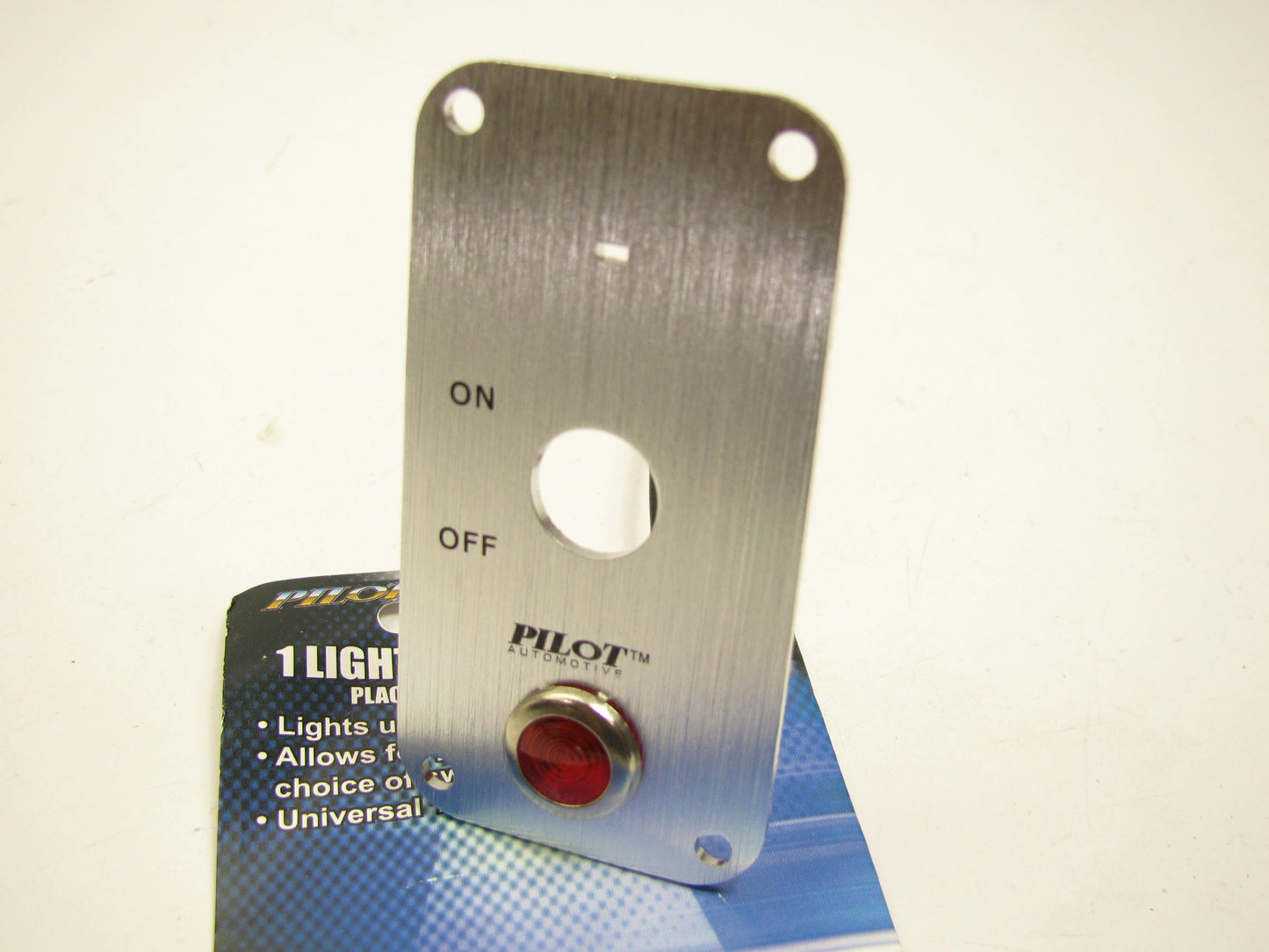 Pilot PL-SWP1 1/2'' Universal Switch Mount Mounting Bezel With Red Pilot Light