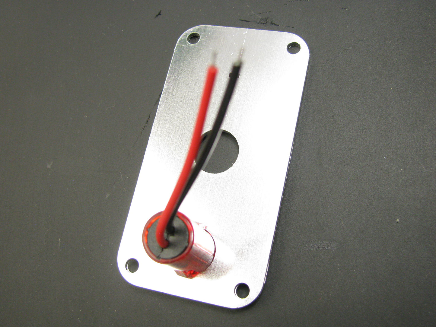 Pilot PL-SWP1 1/2'' Universal Switch Mount Mounting Bezel With Red Pilot Light