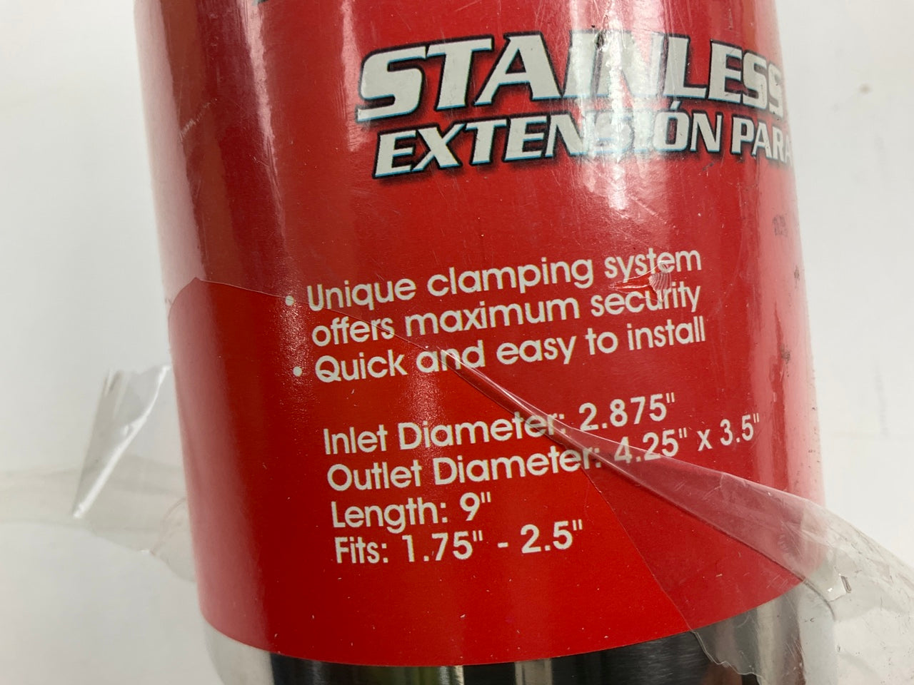Pilot PM1050 9'' Oval Outlet Stainless Steel Exhaust Tip For 1.75''- 2.5'' Pipe