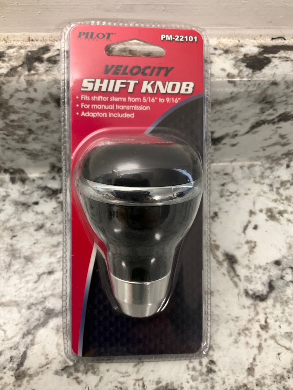 Pilot PM22101 Black Velocity Shift Knob Manual Stickshift Transmission Only