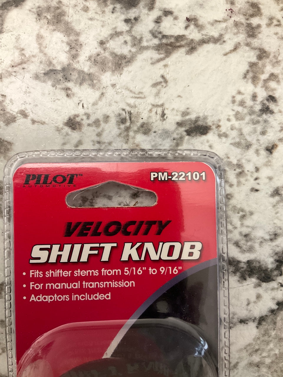 Pilot PM22101 Black Velocity Shift Knob Manual Stickshift Transmission Only