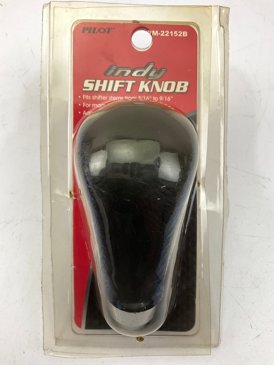 Pilot PM-22152B Manual Transmission Shift Knob For 5/16''-9/16'' Stem, W/ Adapters