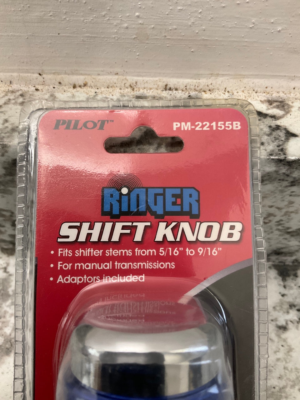 Pilot PM-22155B Manual Transmission Chrome Shift Knob For Stems (8 Mm To 12 Mm)