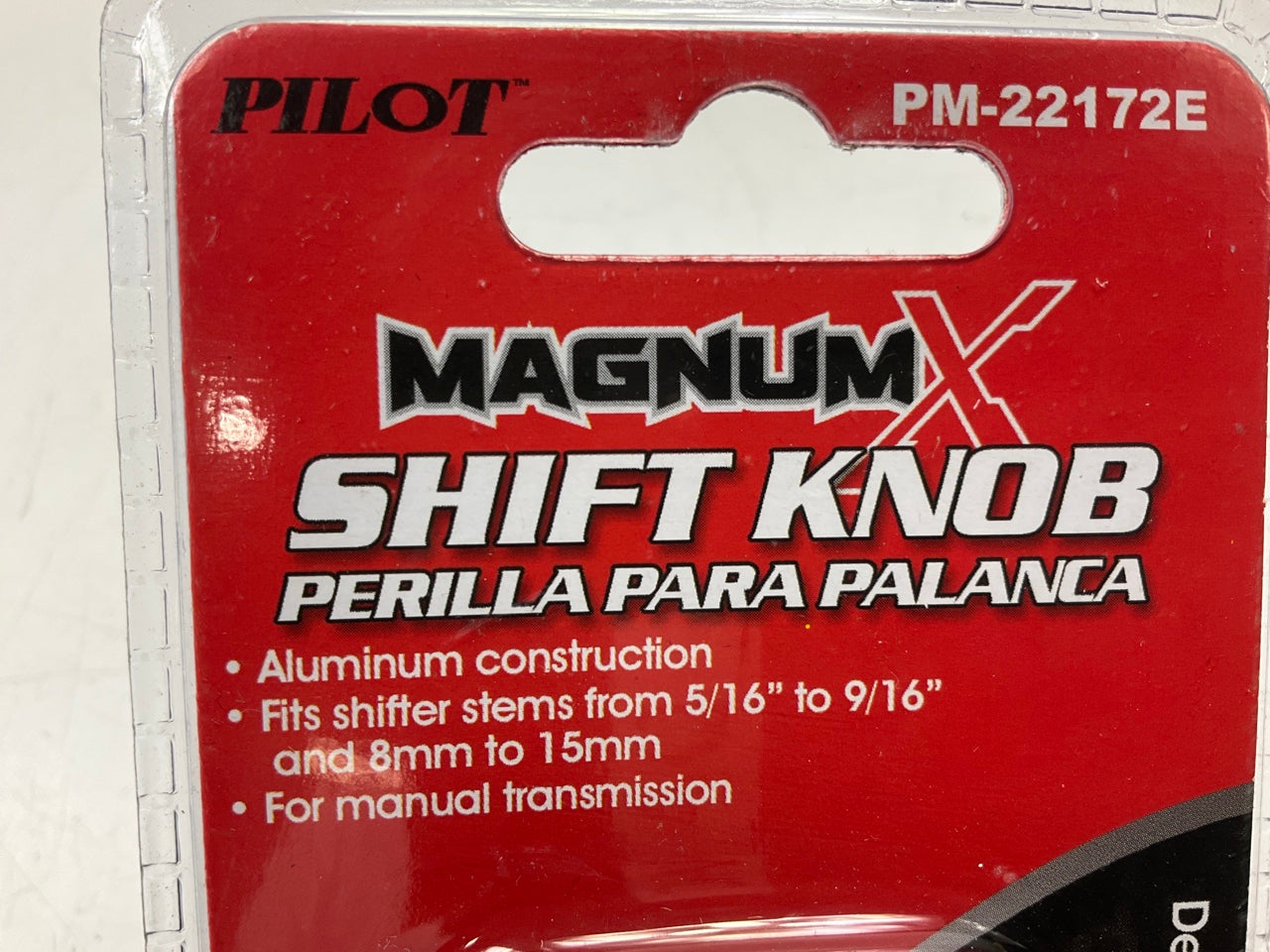 Pilot PM-22172E Manual Transmission Aluminum Gear Shift Knob, 5/16'' To 9/16''