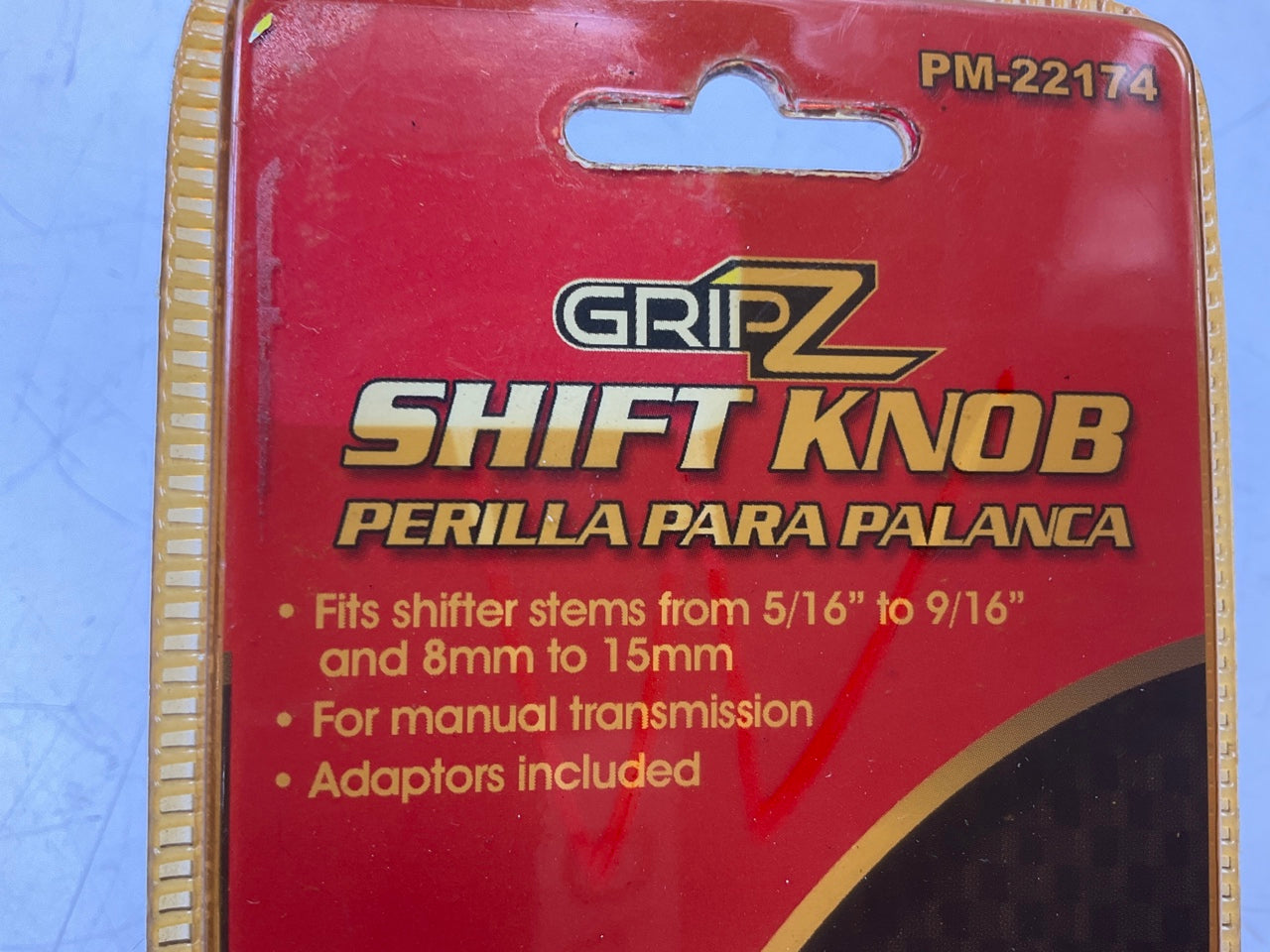 Pilot PM-22174 Manual Transmission Shift Knob, For 5/16'' - 9/16'', W/ Adapters