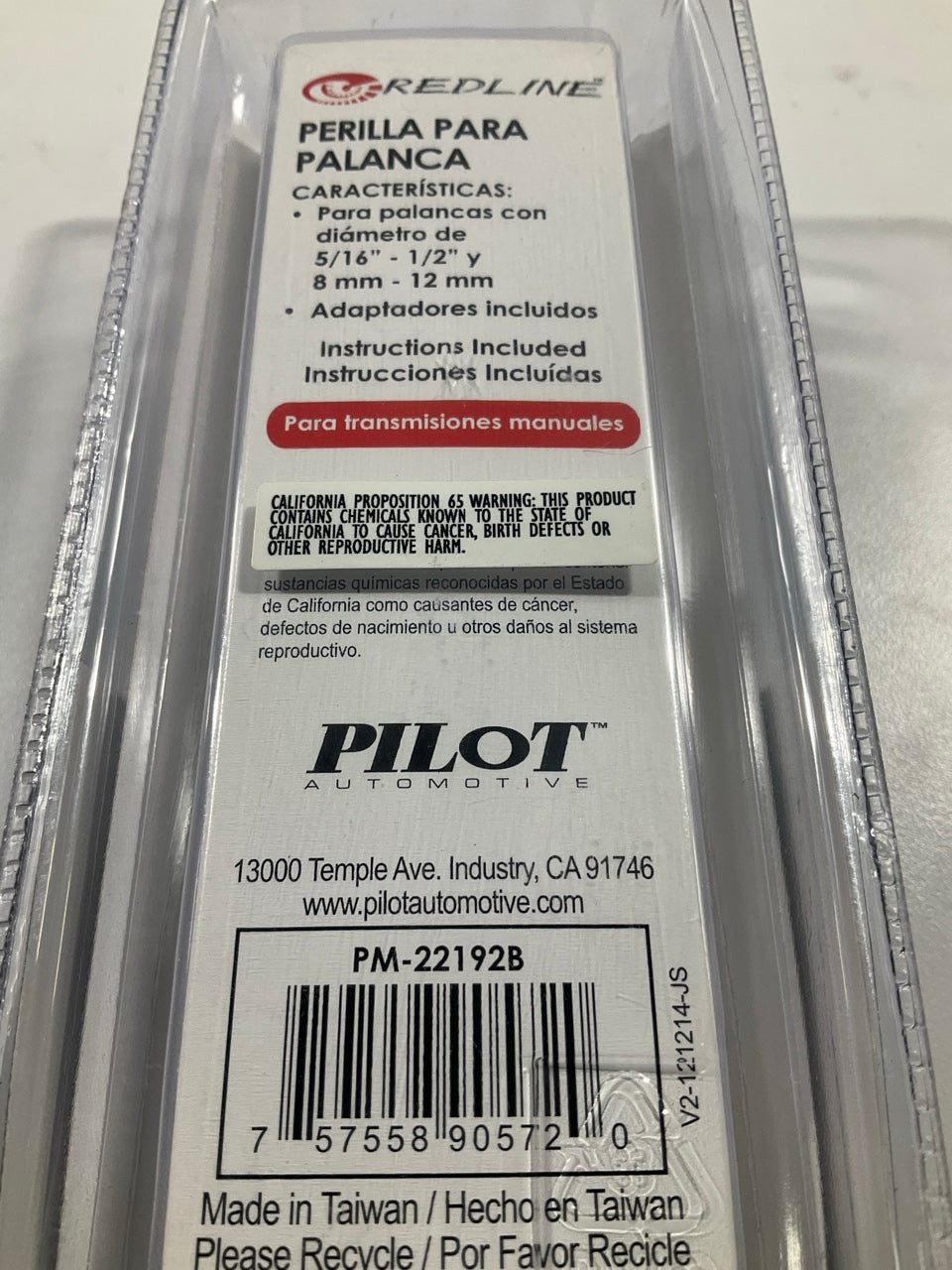 Pilot PM-22192B Blue/Light Blue Manual Transmission Shift Knob For 5/16''-1/2''
