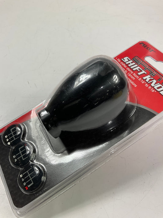 Pilot PM-2231E Manual Transmission Shift Knob, For 5/16'' To 9/16'' W/ Adapters