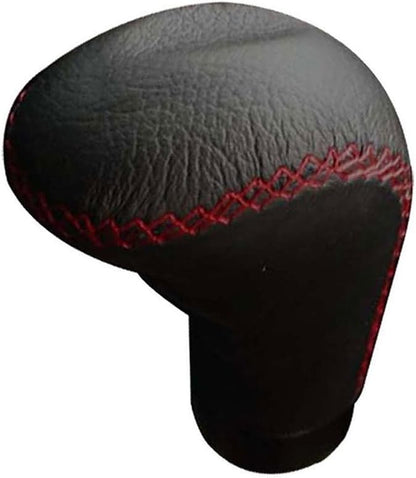 Pilot Automotive PM-2251E Black Leather Manual Shift Knob With Red Stitching