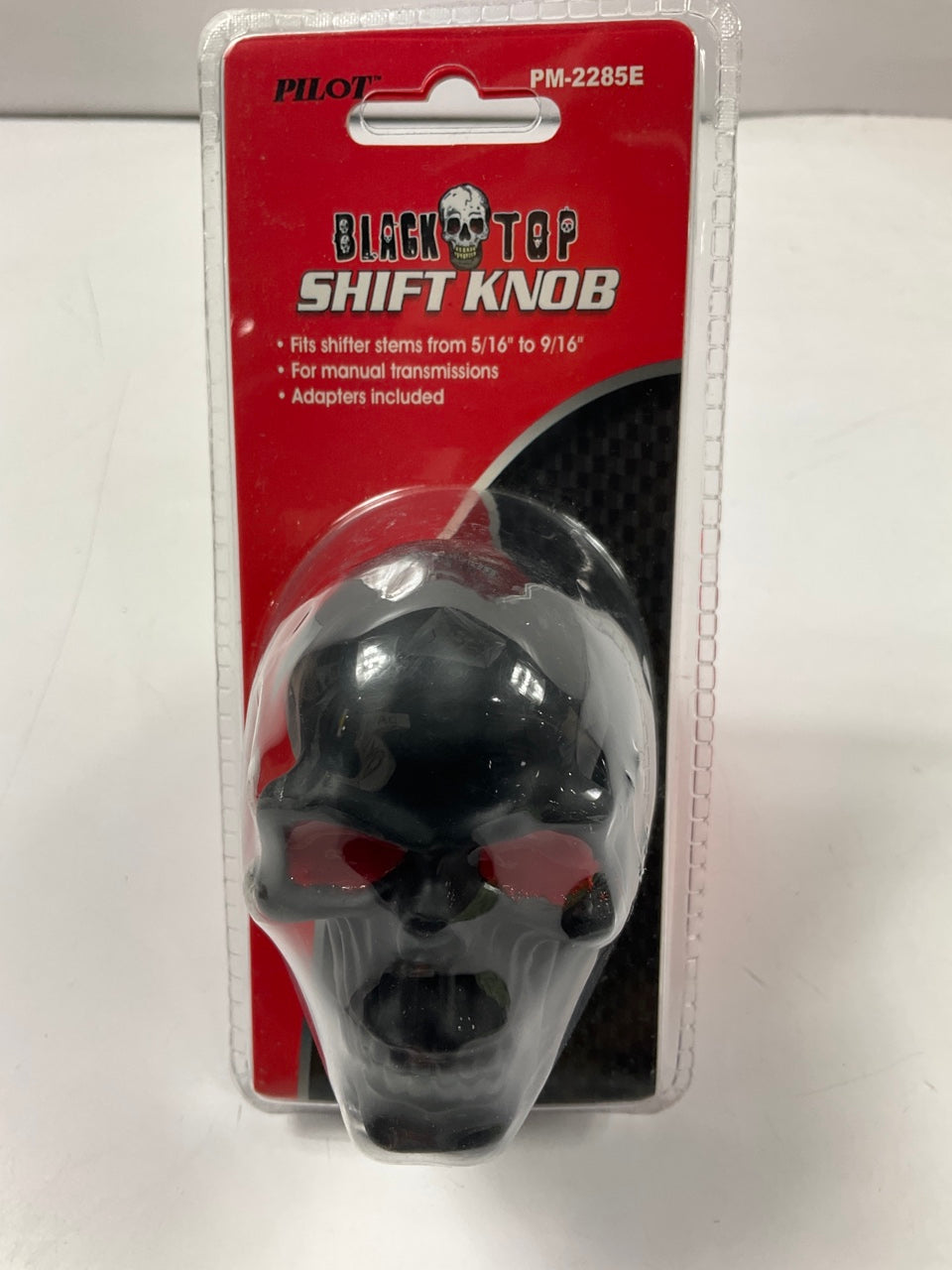 Pilot PM-2285E Manual Transmission Top Skull Shift Knob, Black