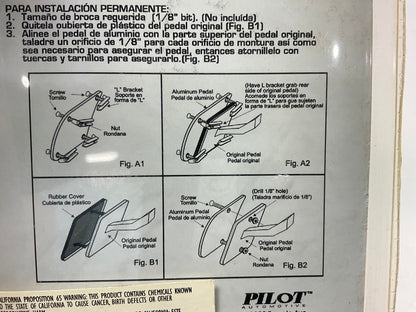 Pilot PM-2313R2 MANUAL (STICKSHIFT) Transmission ABS Plastic Pedal Covers