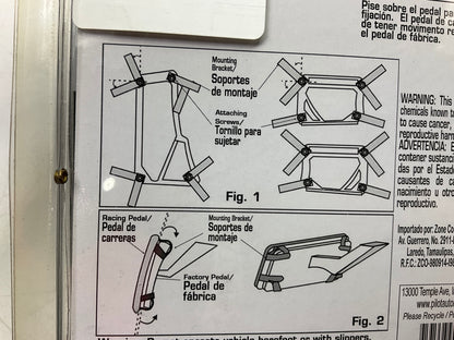 Pilot PM-2344SS3 Titanium Truck Pedal Pads Kit, 2 PC, Automatic Trans, Universal