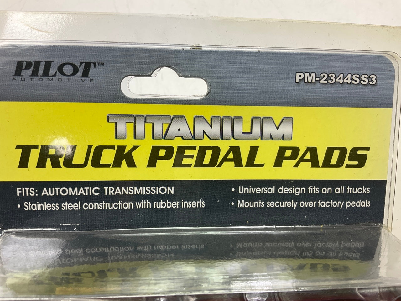 Pilot PM-2344SS3 Titanium Truck Pedal Pads Kit, 2 PC, Automatic Trans, Universal
