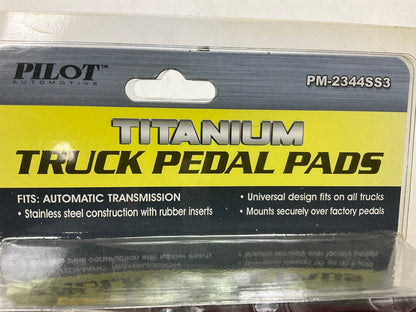 Pilot PM-2344SS3 Titanium Truck Pedal Pads Kit, 2 PC, Automatic Trans, Universal