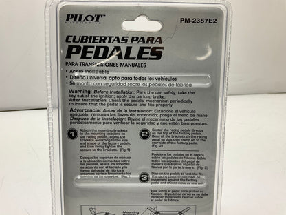 Pilot PM-2357E2 Universal Manual Transmission Stainless Pedal Pads