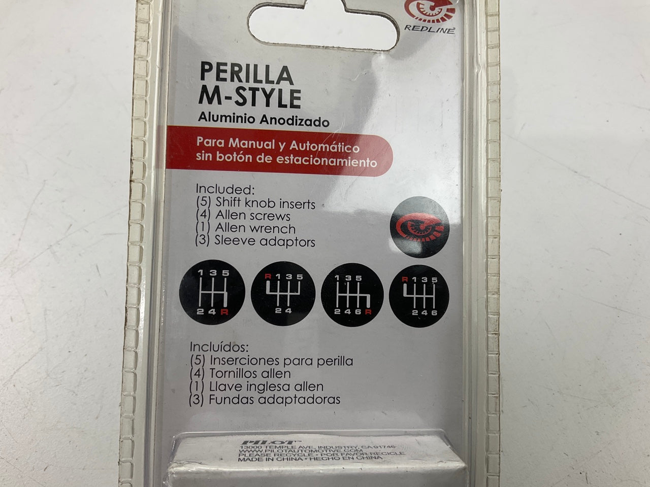 Pilot PM-2382 Red Matte Ball Shift Knob For Manual / Automatic Shifters