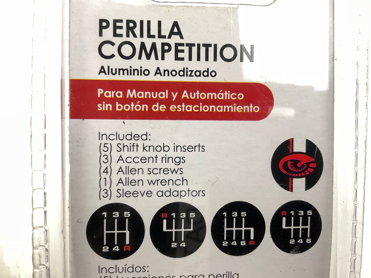 Pilot PM-2399 Redline Aluminum Shift Knob, Manual & Auto, 5/16'' To 9/16''