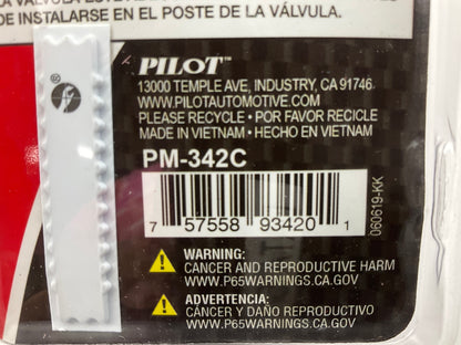 Pilot Automotive PM-342C Skull Tire Valve Caps - Chrome - Set Of 4