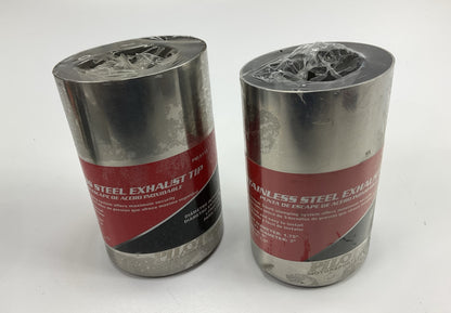 (2) Pilot PM5115 Stainless Steel Oval Angle Cut Bolt-On Exhaust Tip (2'' Inlet)