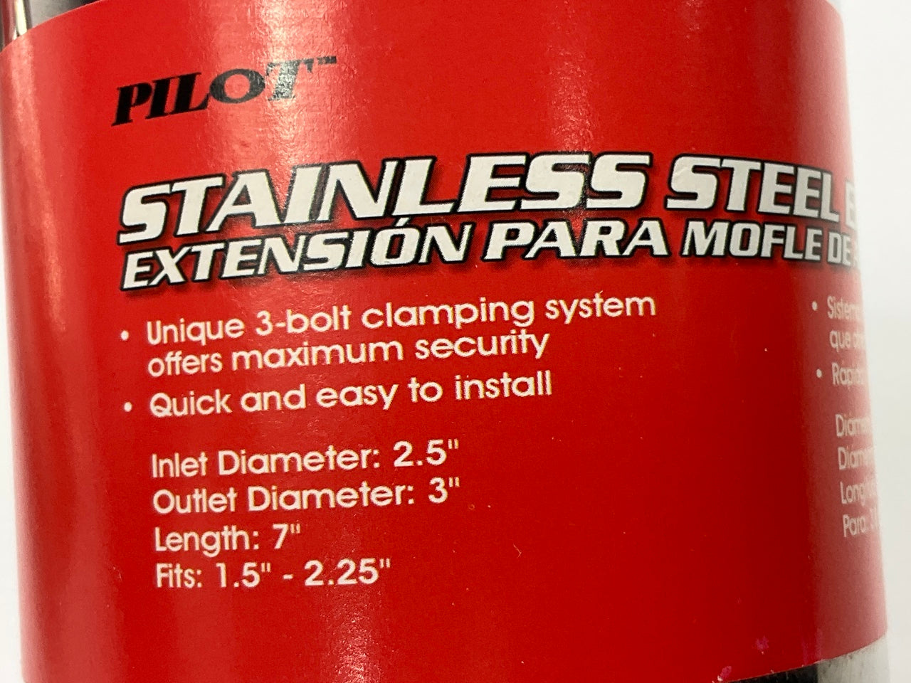 (2) Pilot PM5127 Stainless Bolt-on Exhaust Tips, 3'' Outlet, For 1.5''-2.25'' Pipe