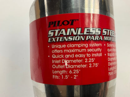 Pilot PM582 Stainless Steel Bolt-on Exhaust Tip, 2.75'' Outlet, For 1.5-2'' Pipe