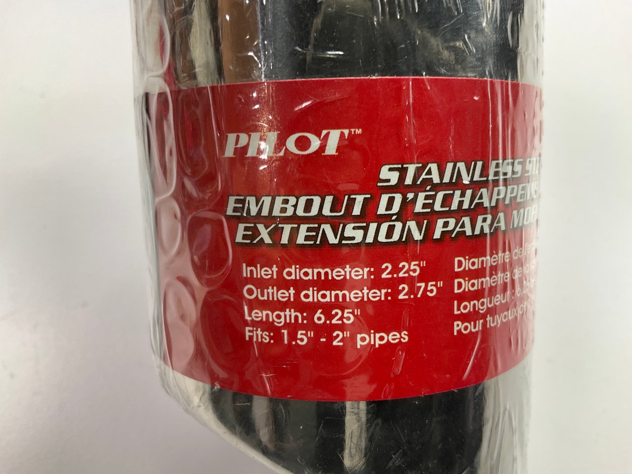 Pilot PM-582AZ Stainless Steel Exhaust Tip For 1.5-2'' Pipe, 2-3/4'' Outlet