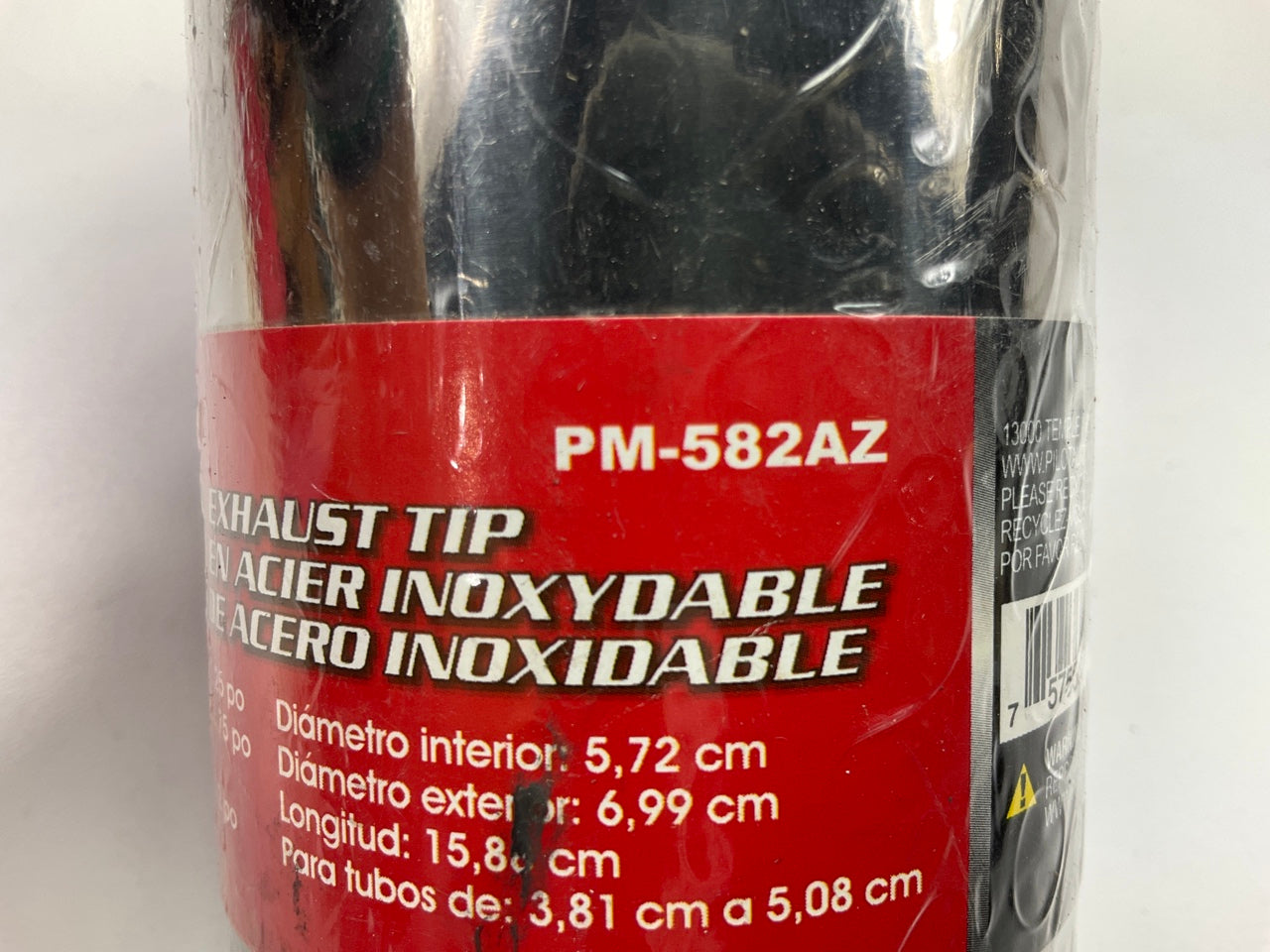Pilot PM-582AZ Stainless Steel Exhaust Tip For 1.5-2'' Pipe, 2-3/4'' Outlet