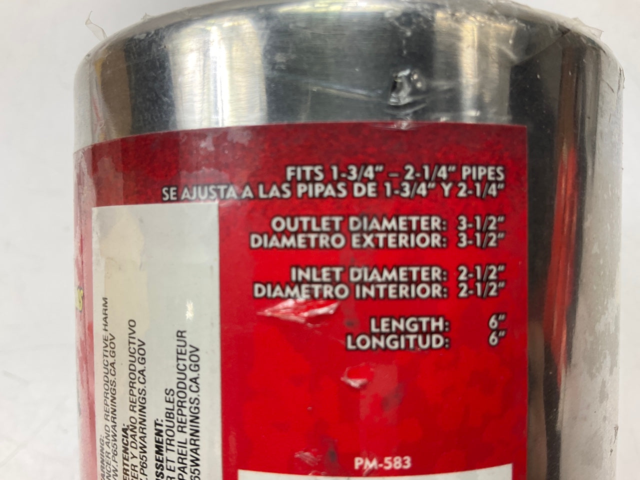 Pilot PM-583 Stainless Steel Exhaust Tip For 1-3/4'' - 2-1/4''