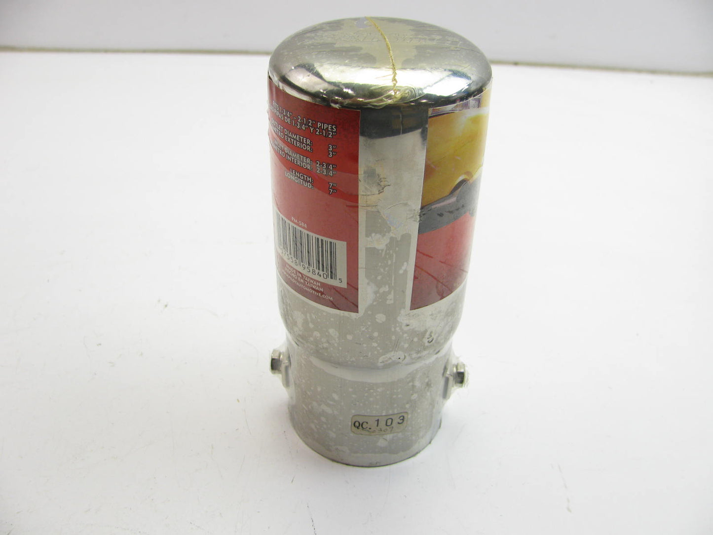 Pilot PM-584 Rectangular Slant Resonated Exhaust Tip Fpr 1.5''- 2'' Exhaust Pipe