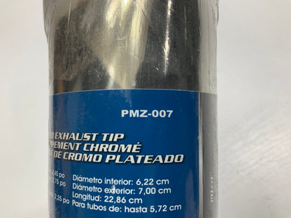 (2) Pilot PMZ-007 Chrome Exhaust Tip For Up To 2-1/4'' Exhaust Pipe