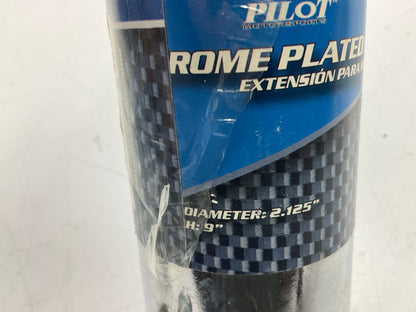 (2) Pilot PMZ008 Chrome Plated Exhaust Extension Tips 2-1/8'' Inlet X 9'' Length