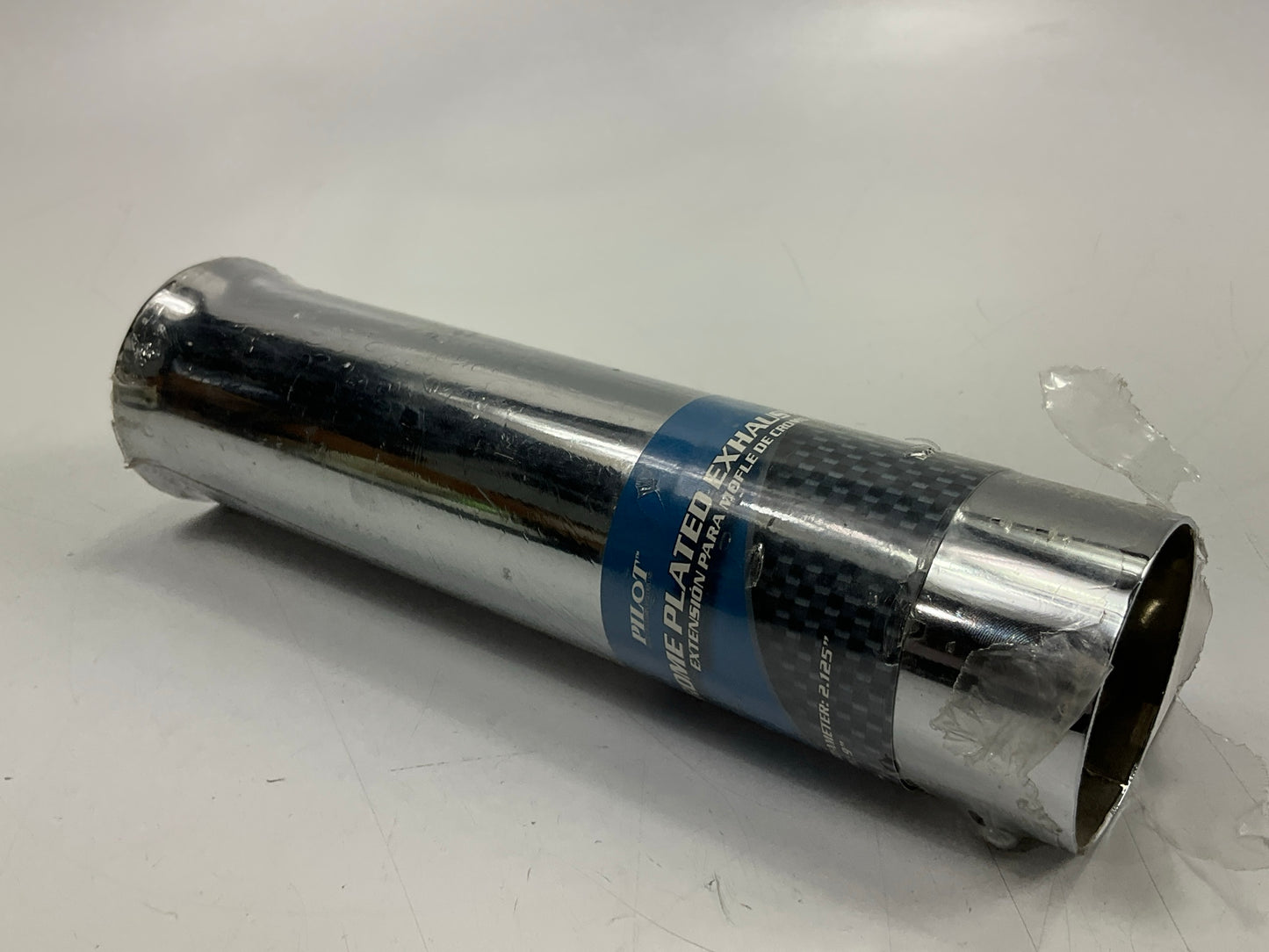 Pilot PMZ-008 Chrome Plated Exhaust Extension Tip 2-1/8'' Inlet X 9'' Length