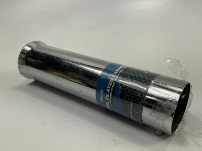 Pilot PMZ-008 Chrome Plated Exhaust Extension Tip 2-1/8'' Inlet X 9'' Length