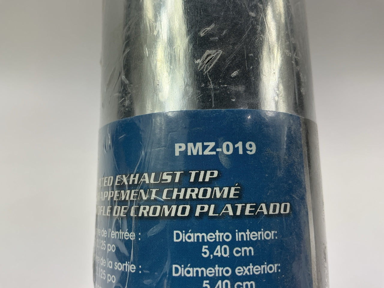Pilot PMZ-019 Exhaust Tip Custom Chrome Plated 2.125'' Inlet, 9'' Length