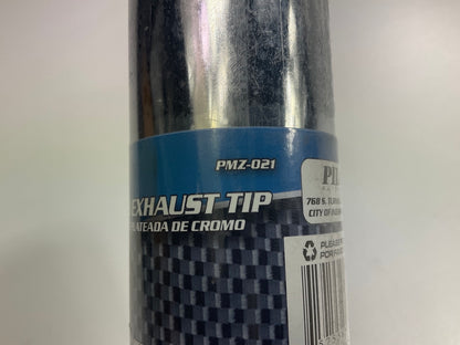 Pilot PMZ-021 Chrome Exhaust Tip - 7''x2'' - Rolled Edge