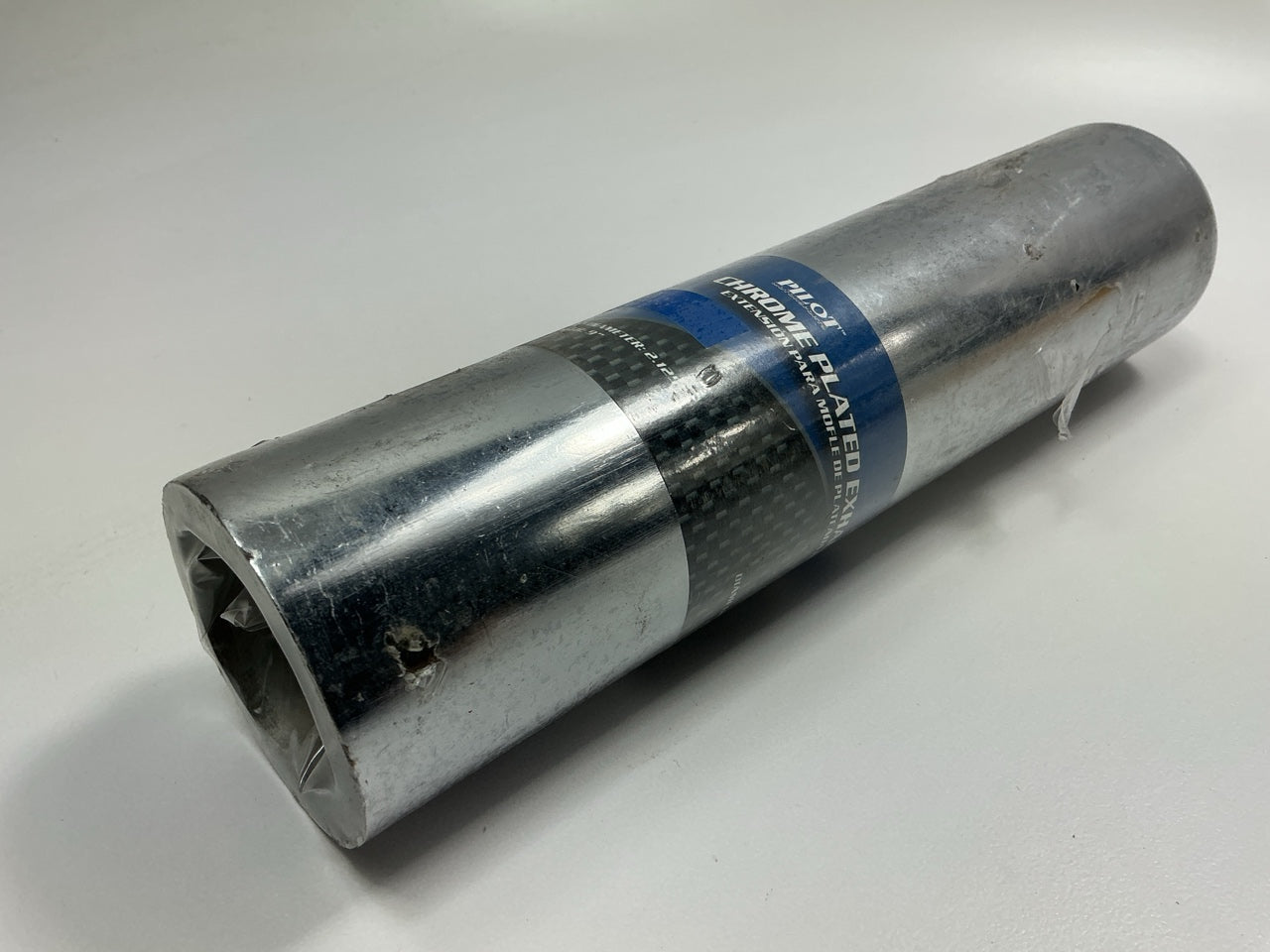 Pilot PMZ022 Chrome Plated Exhaust Tip, 2-1/8'' Inlet Diameter, 9'' Long