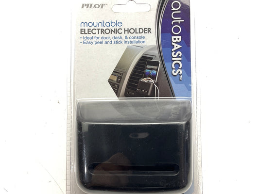 Pilot PR-051 Mountable Black Soft Electronic Holder, Peel & Stick Installation
