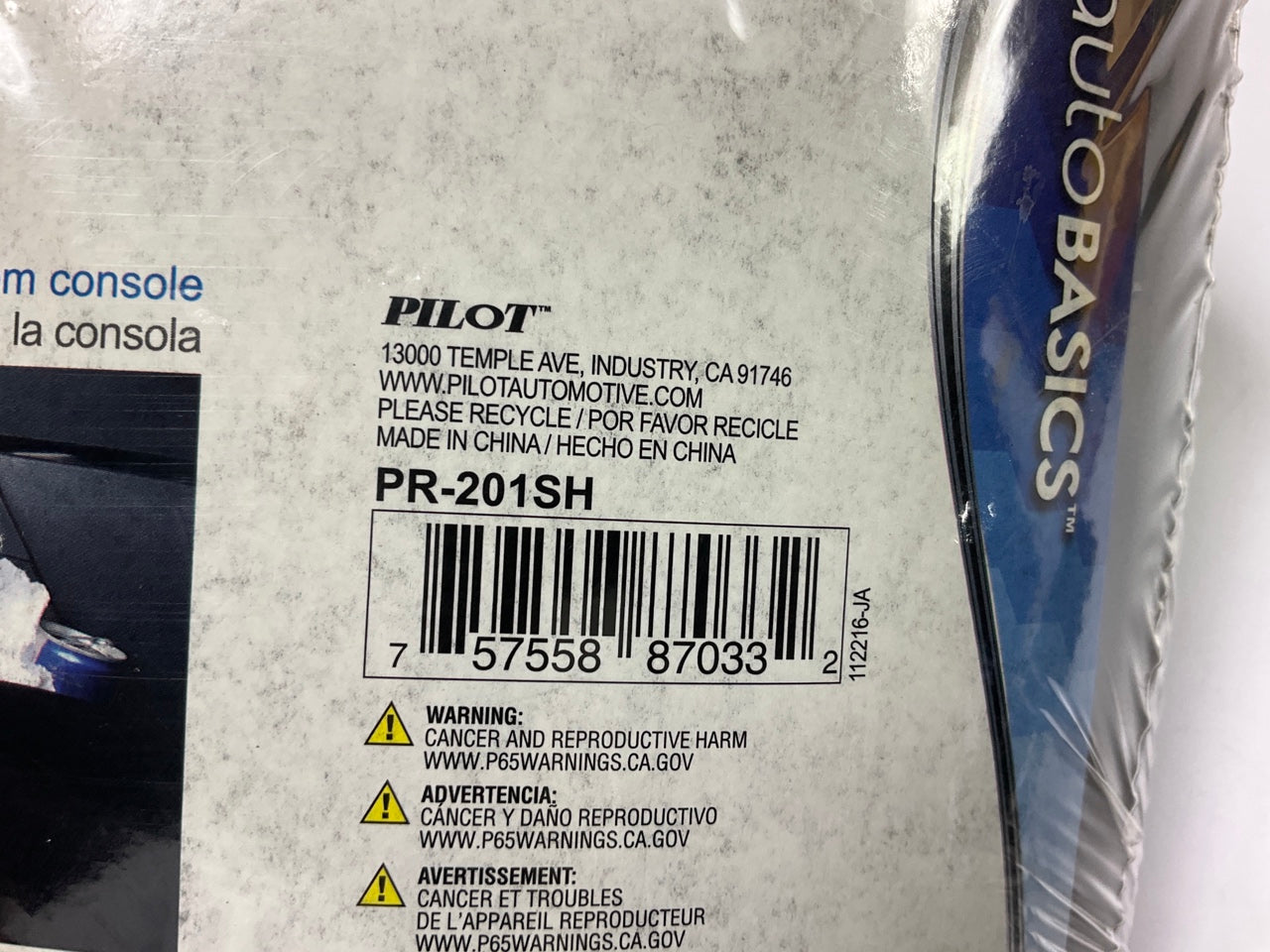 Pilot PR201SH Black Portable Waste Trash Basket
