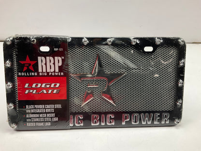 Pilot RBP-121 Black License Frame And Plate Combo With Mesh And Star Logo