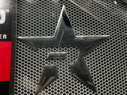 Pilot RBP-121 Black License Frame And Plate Combo With Mesh And Star Logo