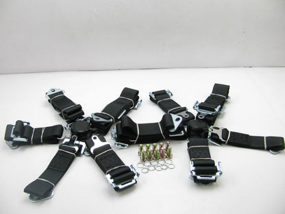 (2) Pilot SB008E Universal 2'' Wide Racing 5-point Safety Harness Belt Straps SET