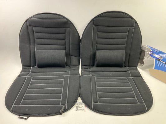 (2) Pilot Automotive SC-275E Universal Black Seat Cushions With Lumbar Support