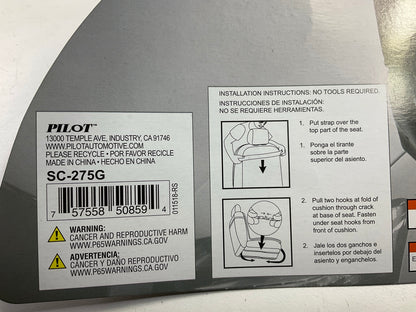(2) Pilot SC-275G Gray Seat Cushion With Lumbar Support