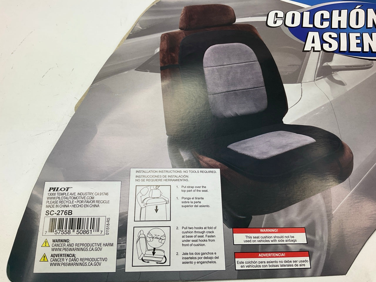 Pilot SC-276B Soft Seat Cushion, Black - Set Of 2